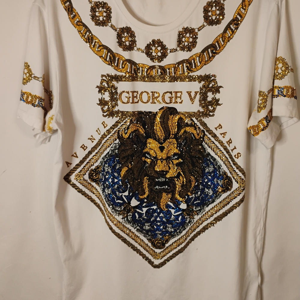 Avenue George V Paris Glitter/Beaded Tee